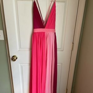 Long Pink Ombré Dress